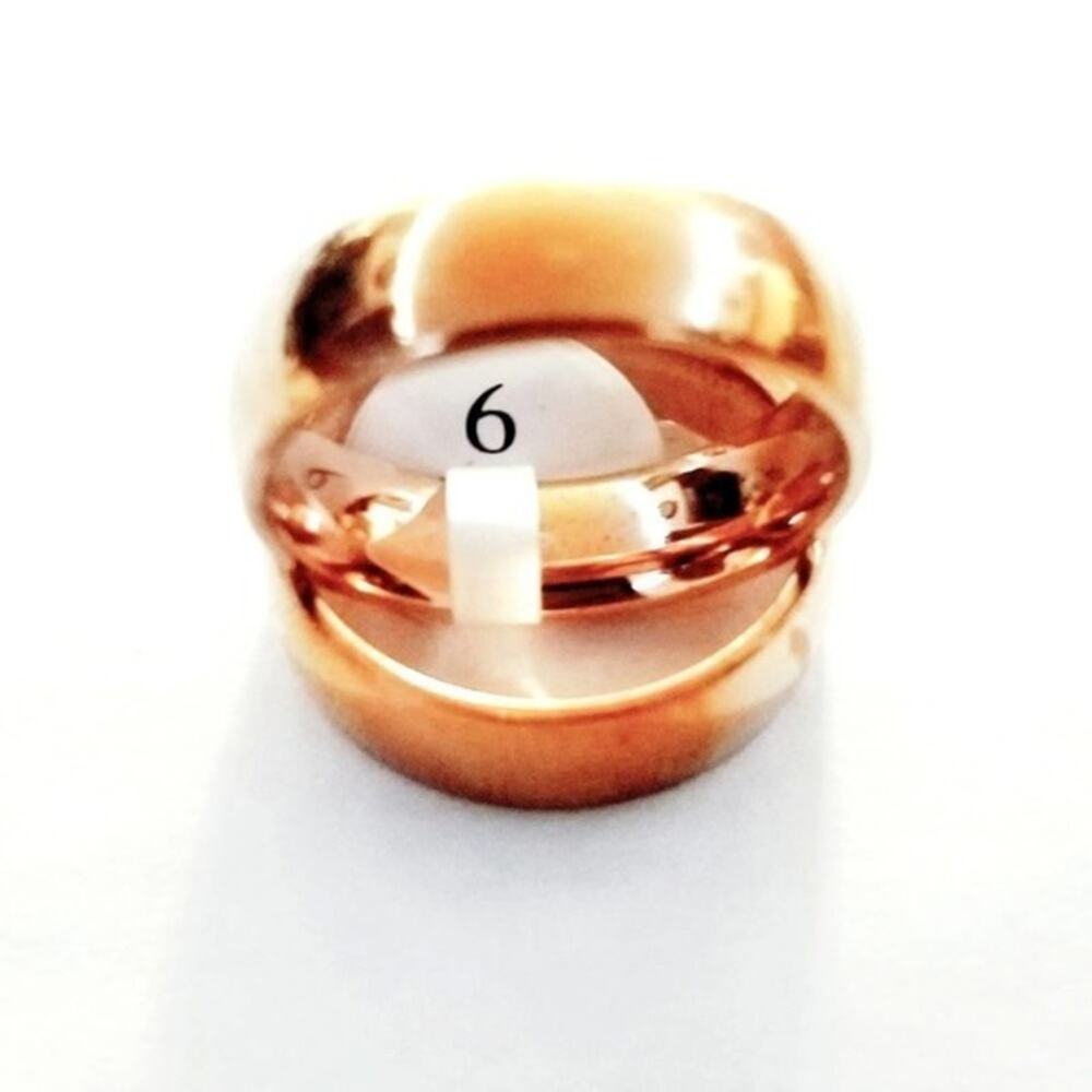 New rose gold tone stainless steel size 10